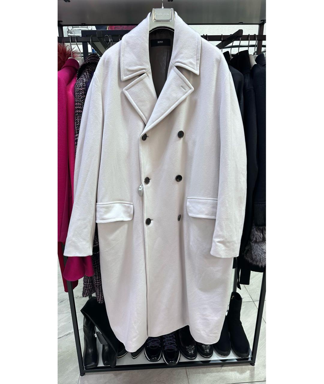 HUGO BOSS Белое шерстяное пальто, фото 8