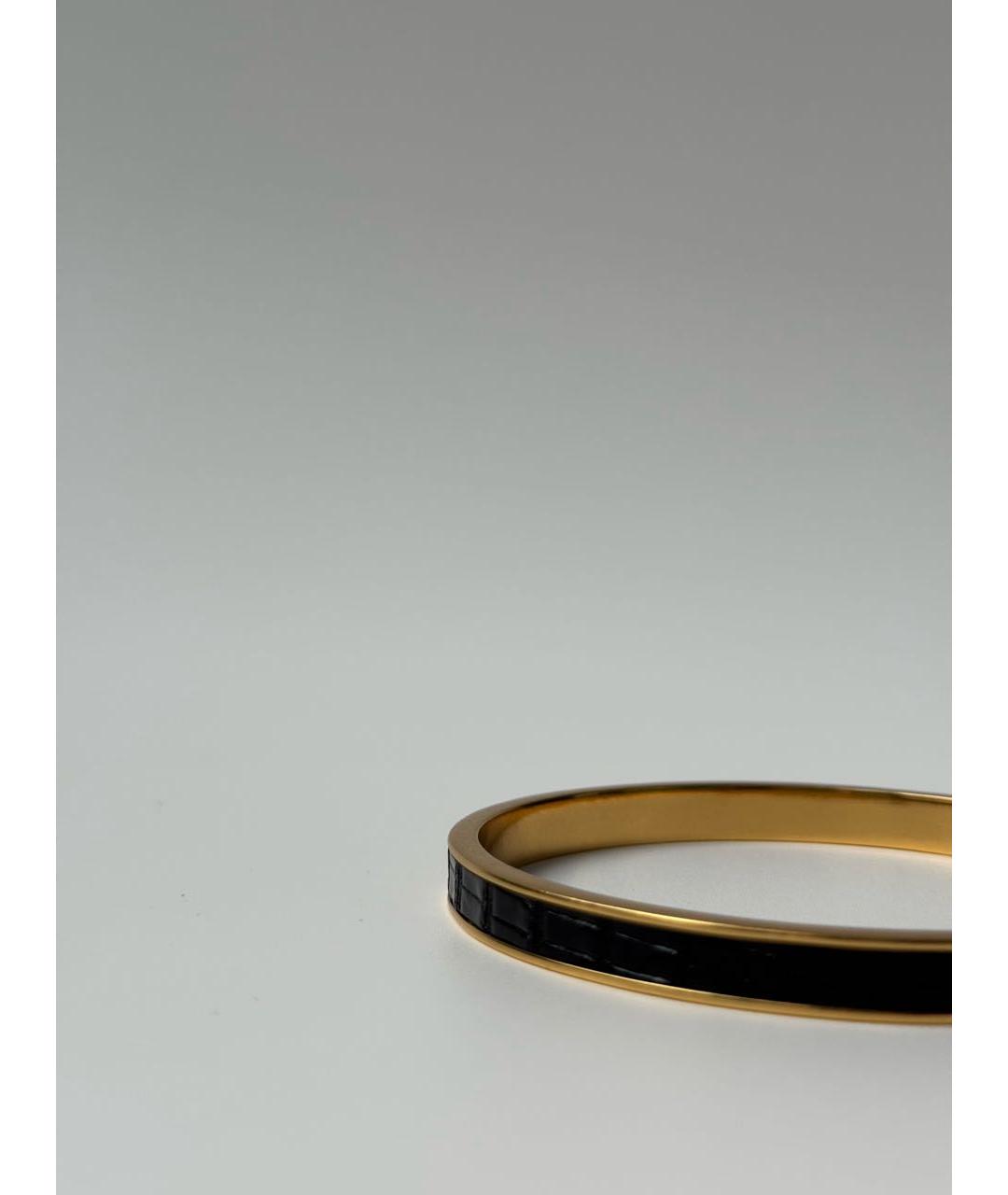 SAINT LAURENT Черный латунный браслет, фото 5