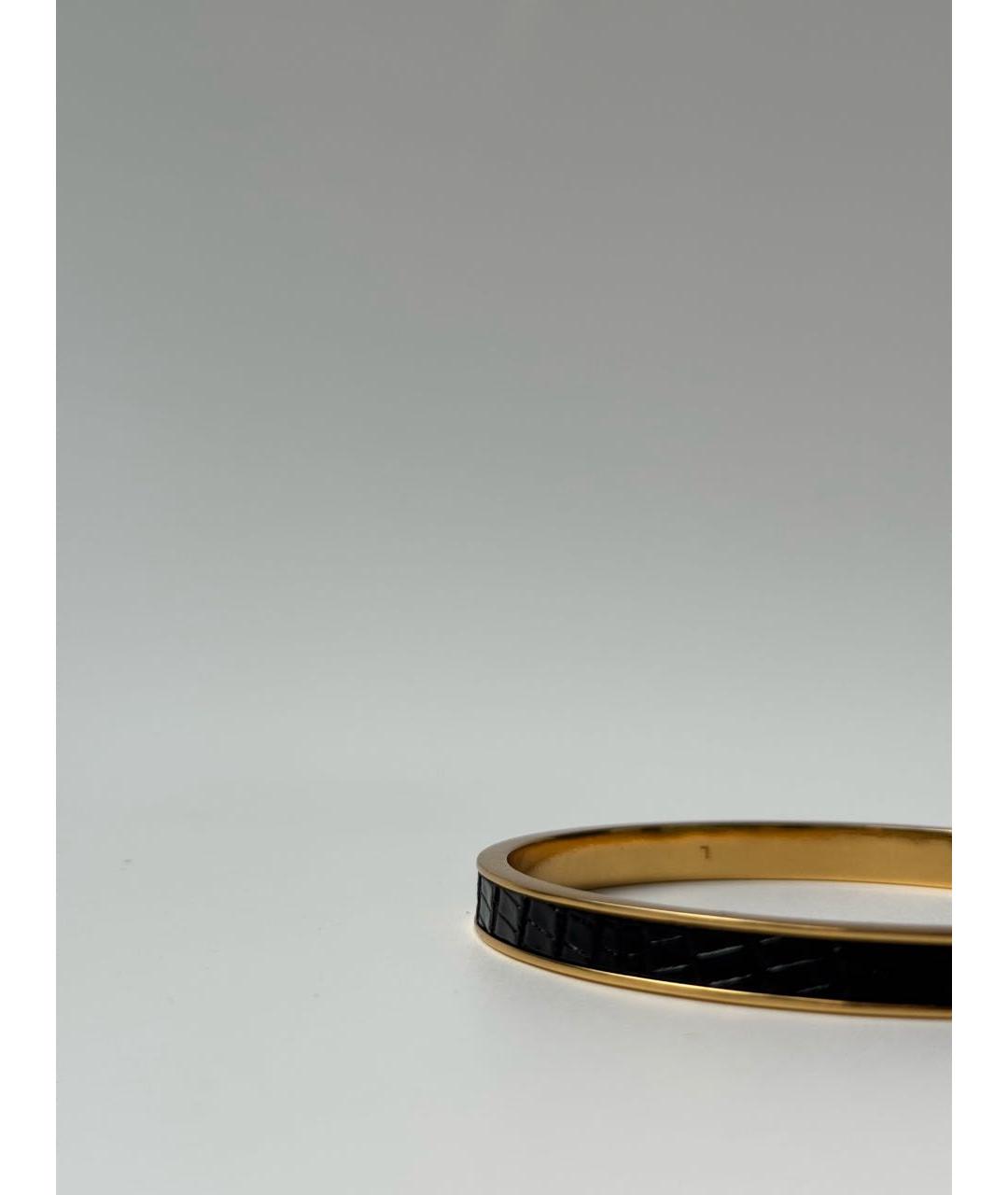 SAINT LAURENT Черный латунный браслет, фото 4