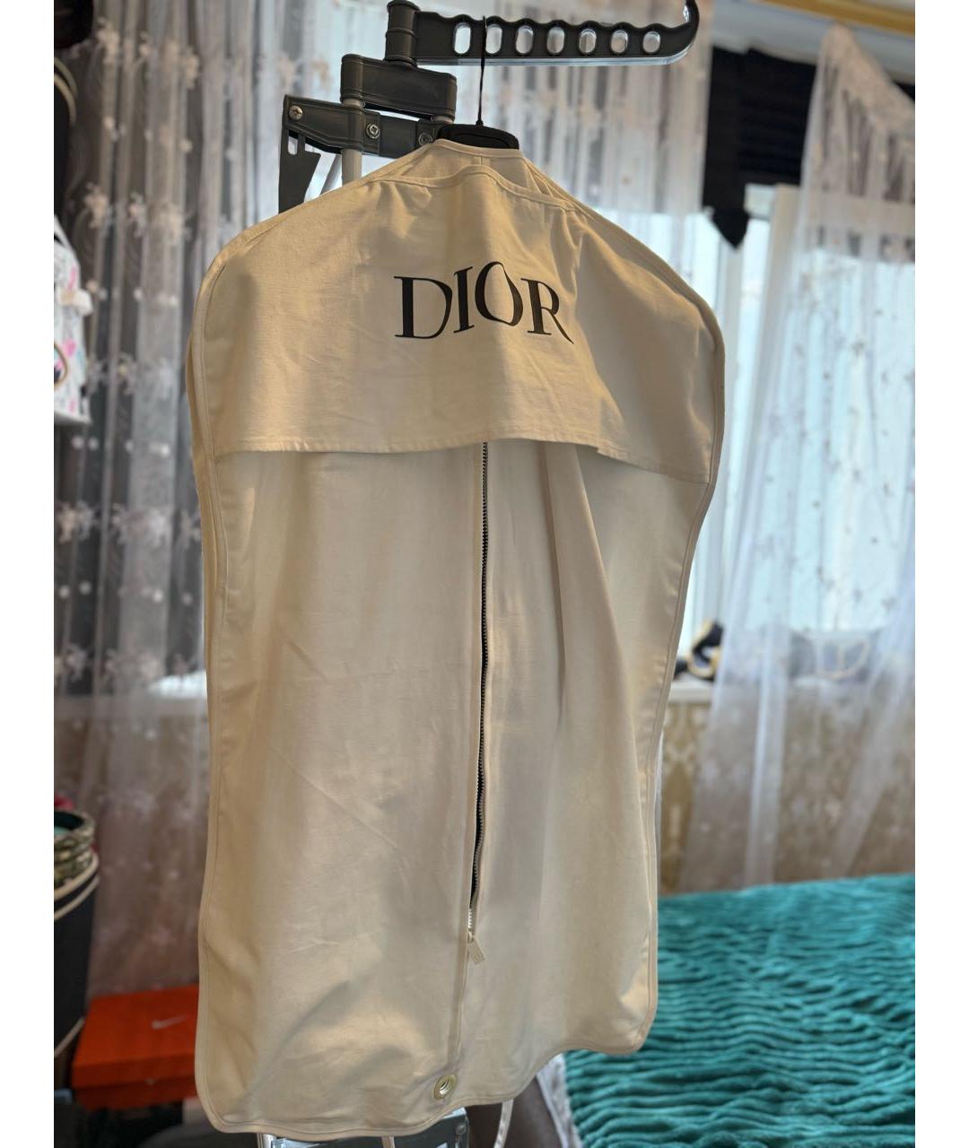 CHRISTIAN DIOR Темно-синие шерстяные классические брюки, фото 4