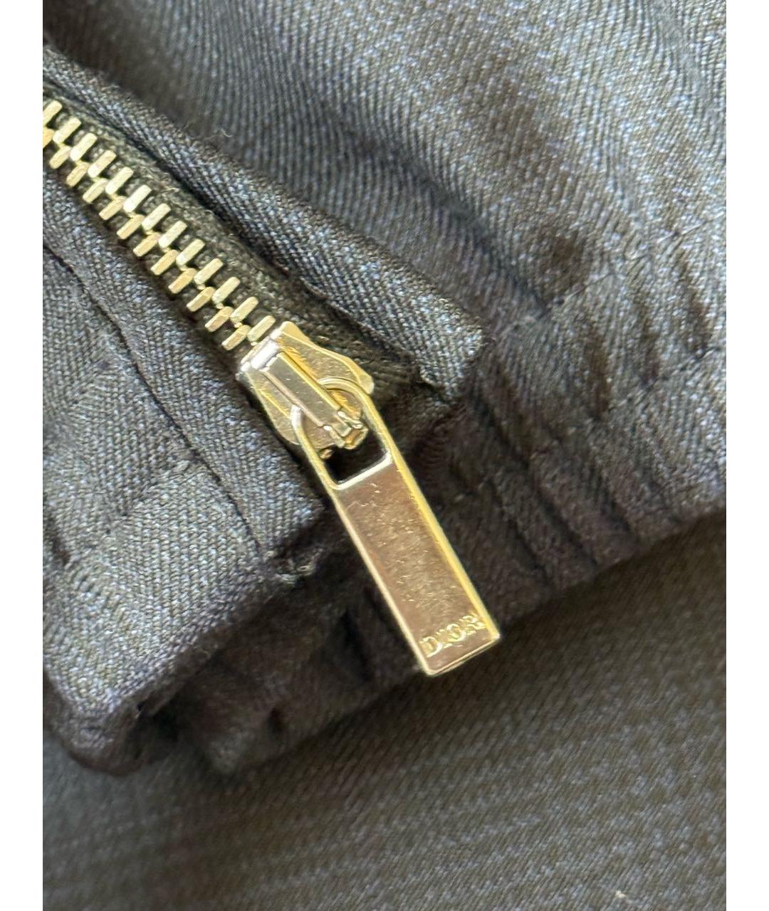 CHRISTIAN DIOR Темно-синие шерстяные классические брюки, фото 7