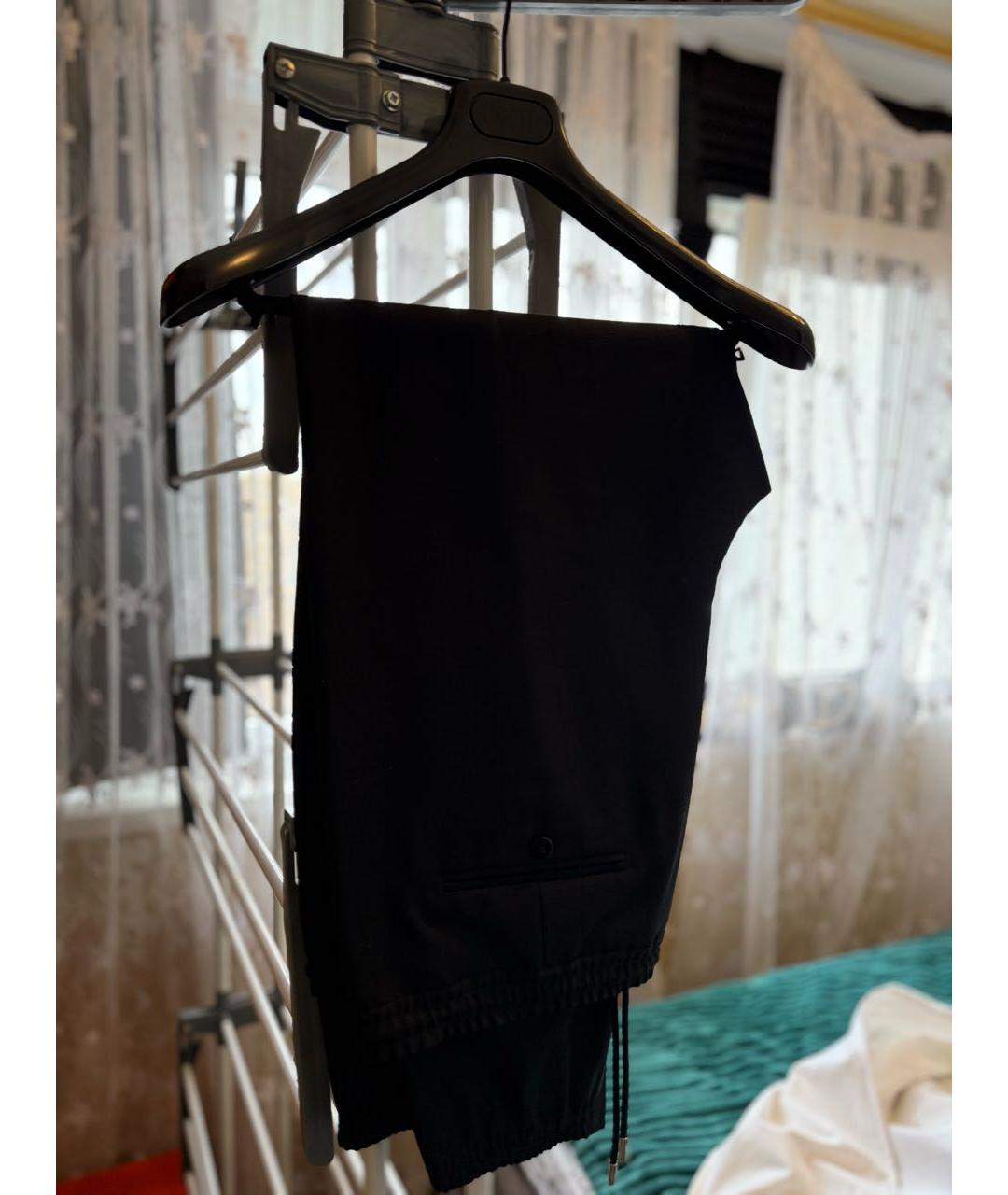 CHRISTIAN DIOR Темно-синие шерстяные классические брюки, фото 5