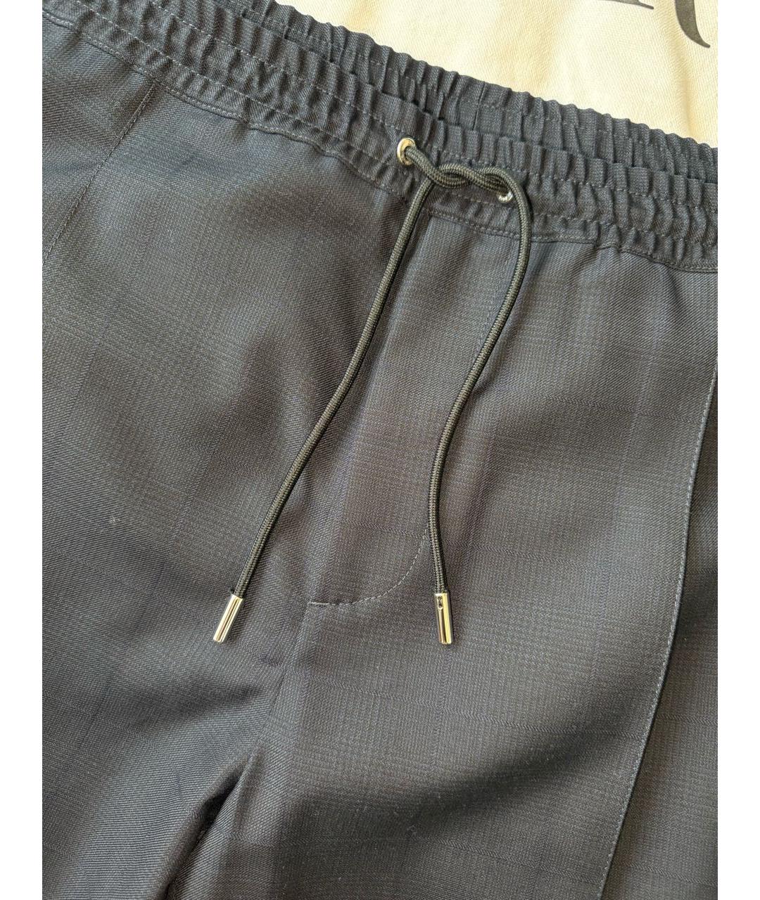 CHRISTIAN DIOR Темно-синие шерстяные классические брюки, фото 6