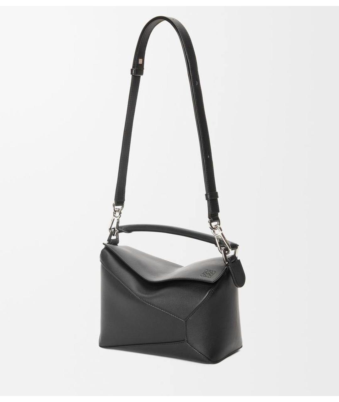 LOEWE Черная кожаная сумка через плечо, фото 4