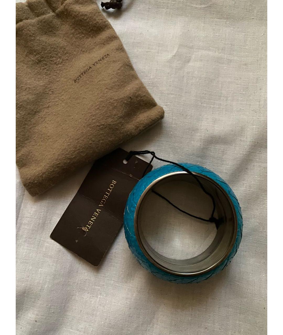 BOTTEGA VENETA Бирюзовый серебряный браслет, фото 6