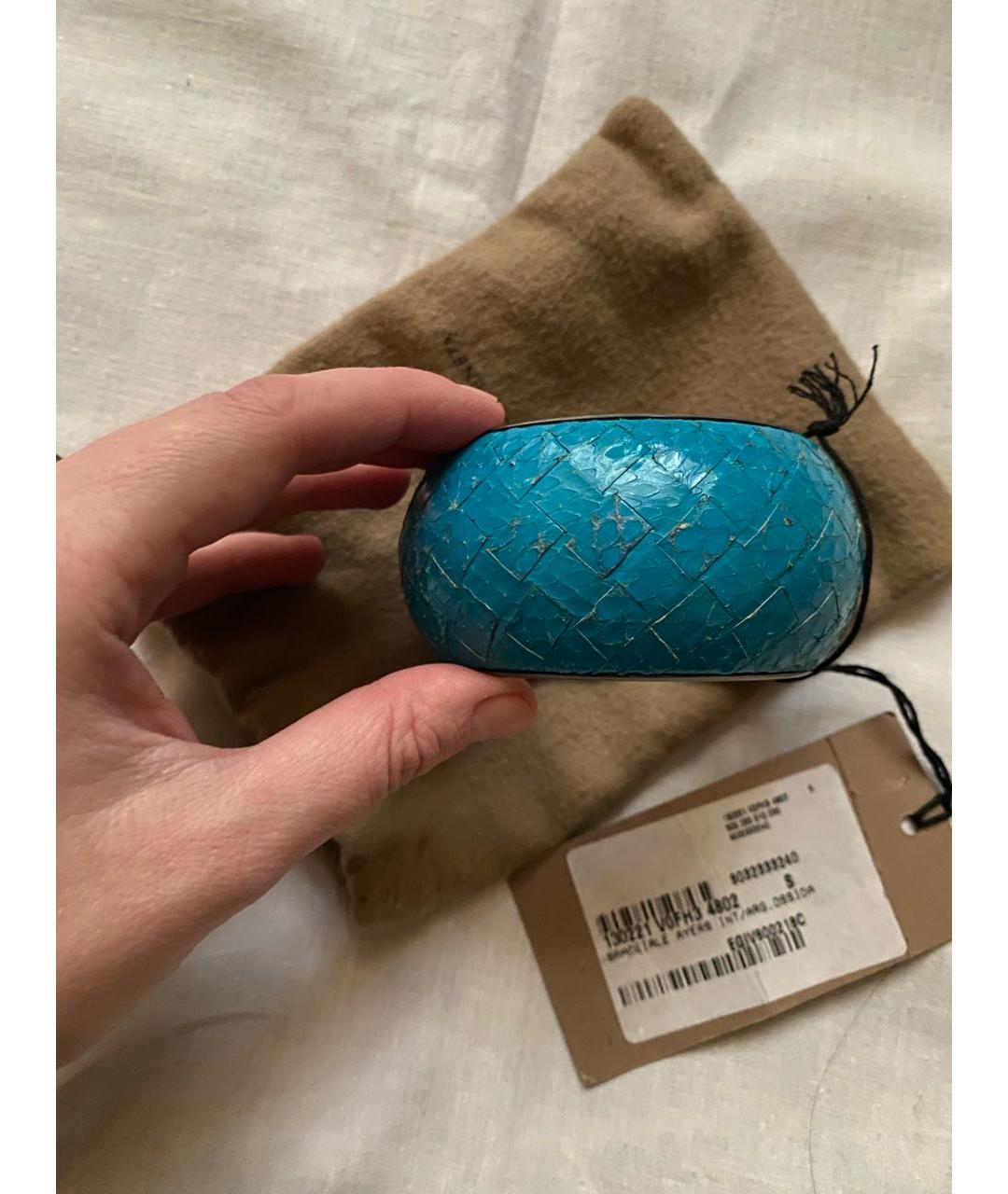 BOTTEGA VENETA Бирюзовый серебряный браслет, фото 5