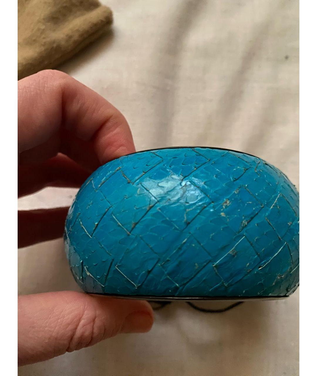 BOTTEGA VENETA Бирюзовый серебряный браслет, фото 4