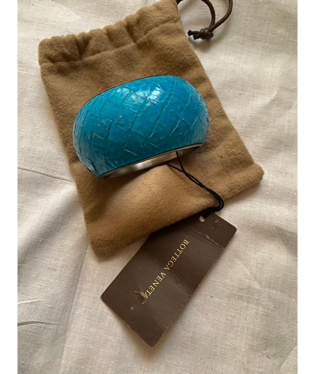 BOTTEGA VENETA Бирюзовый серебряный браслет, фото 7