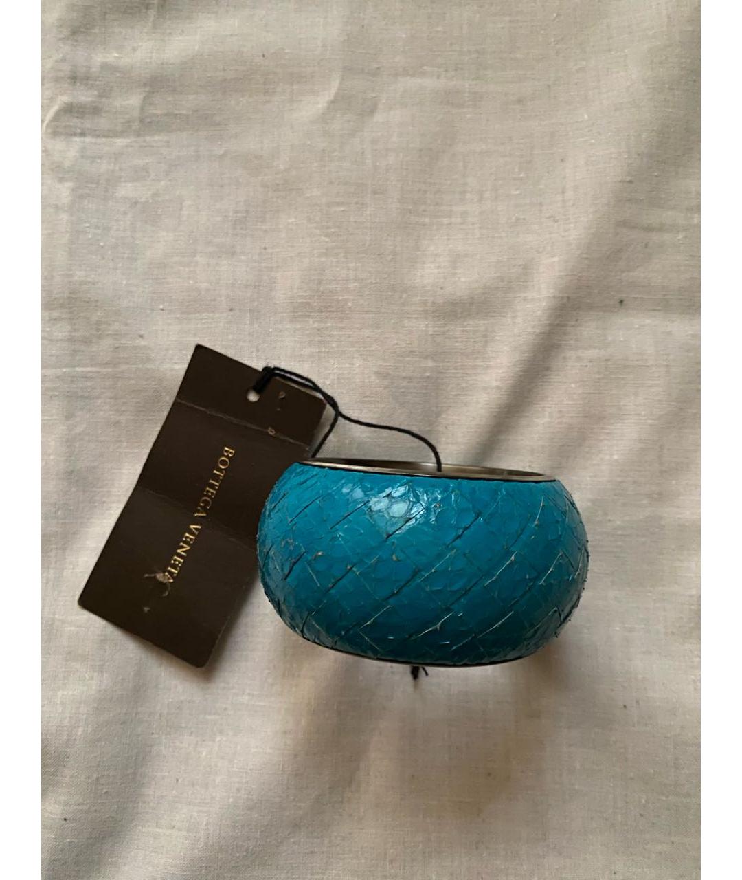 BOTTEGA VENETA Бирюзовый серебряный браслет, фото 8