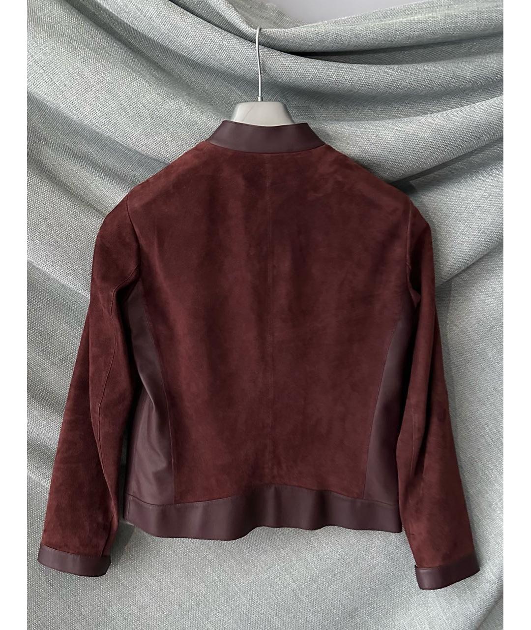 LORO PIANA Бордовая замшевая куртка, фото 2