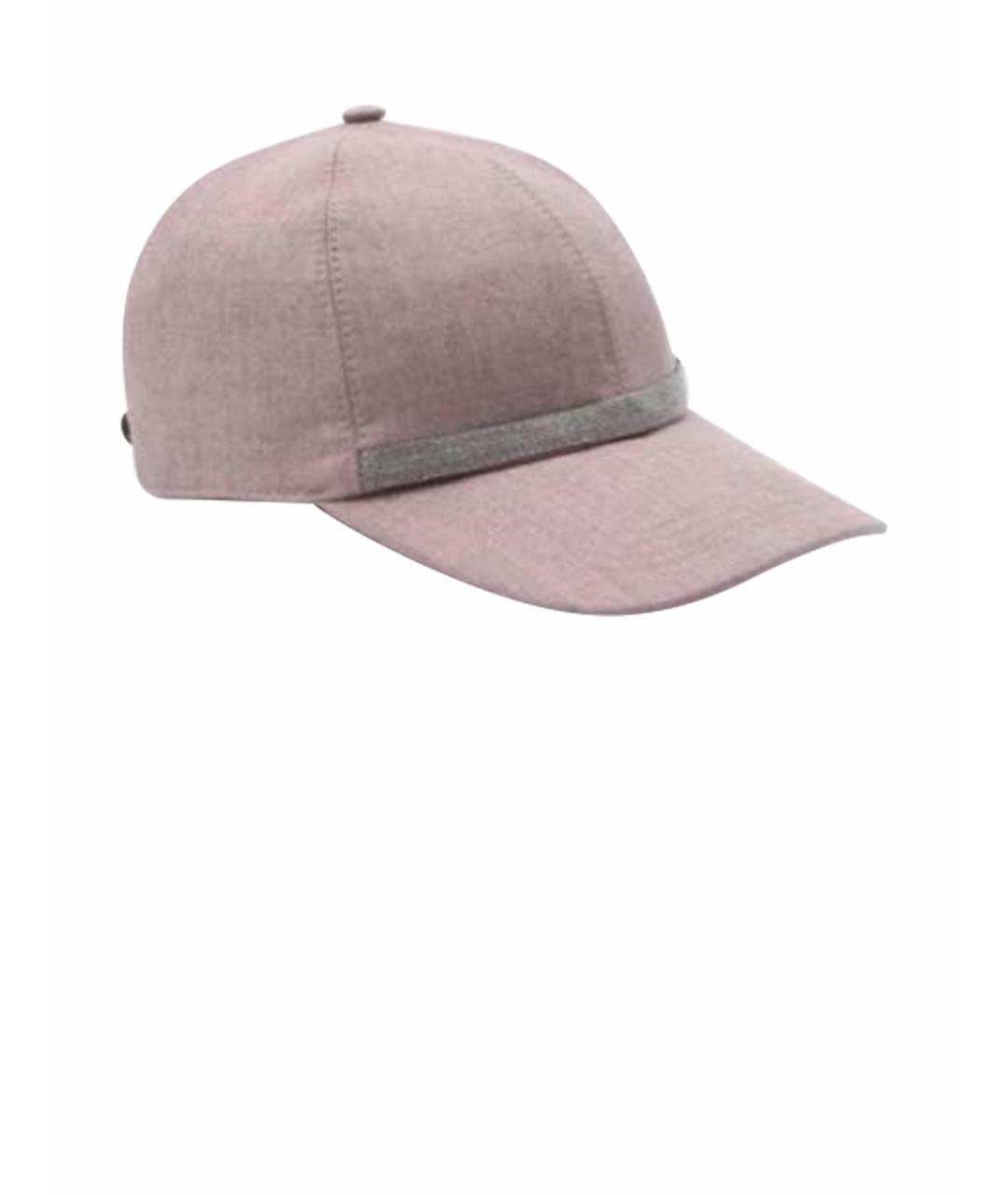 BRUNELLO CUCINELLI Розовая шерстяная кепка, фото 1
