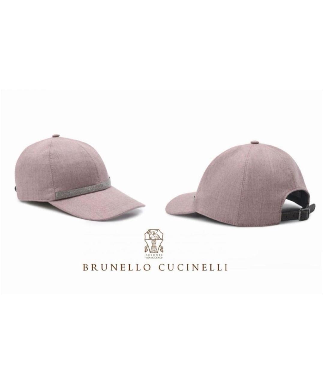 BRUNELLO CUCINELLI Розовая шерстяная кепка, фото 5