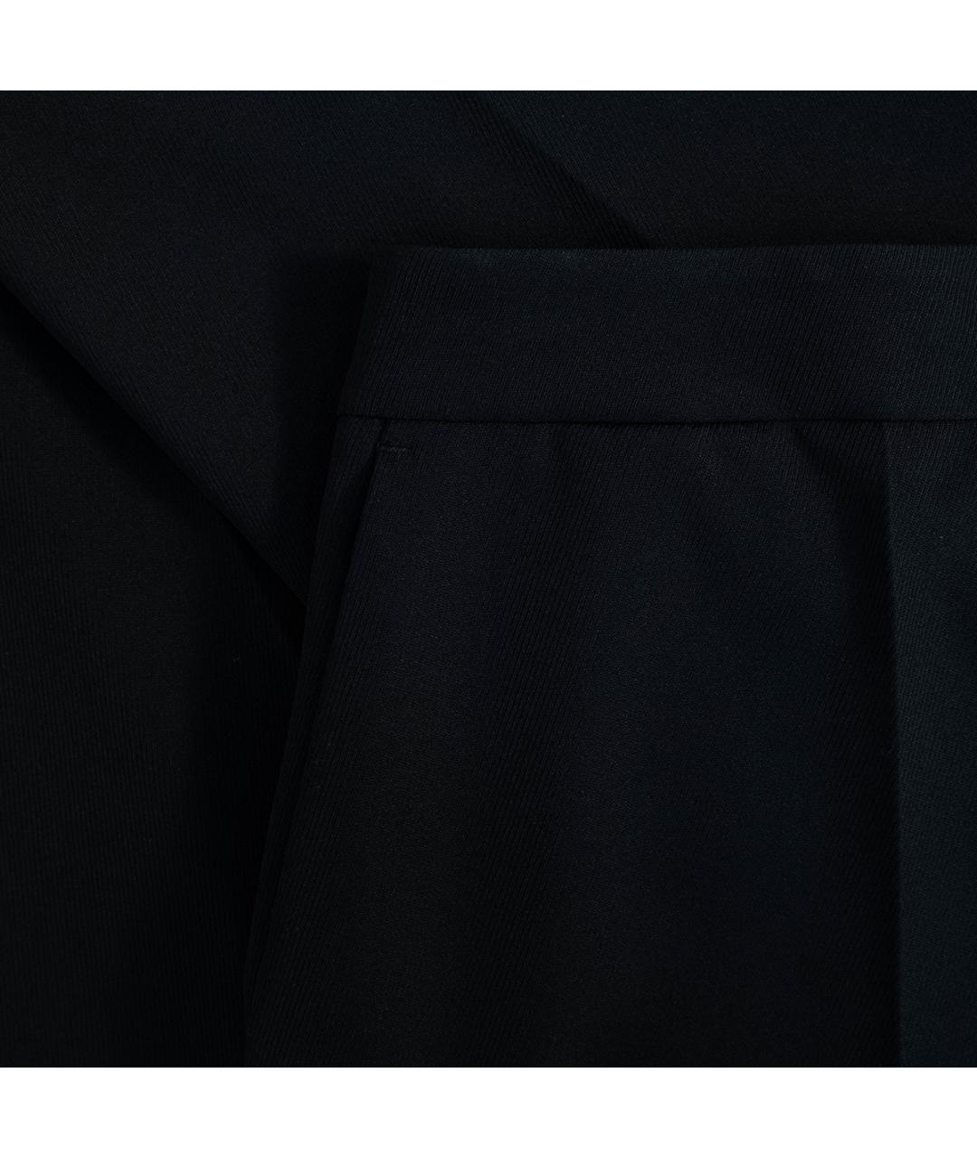 MONCLER Черные полиэстеровые прямые брюки, фото 5