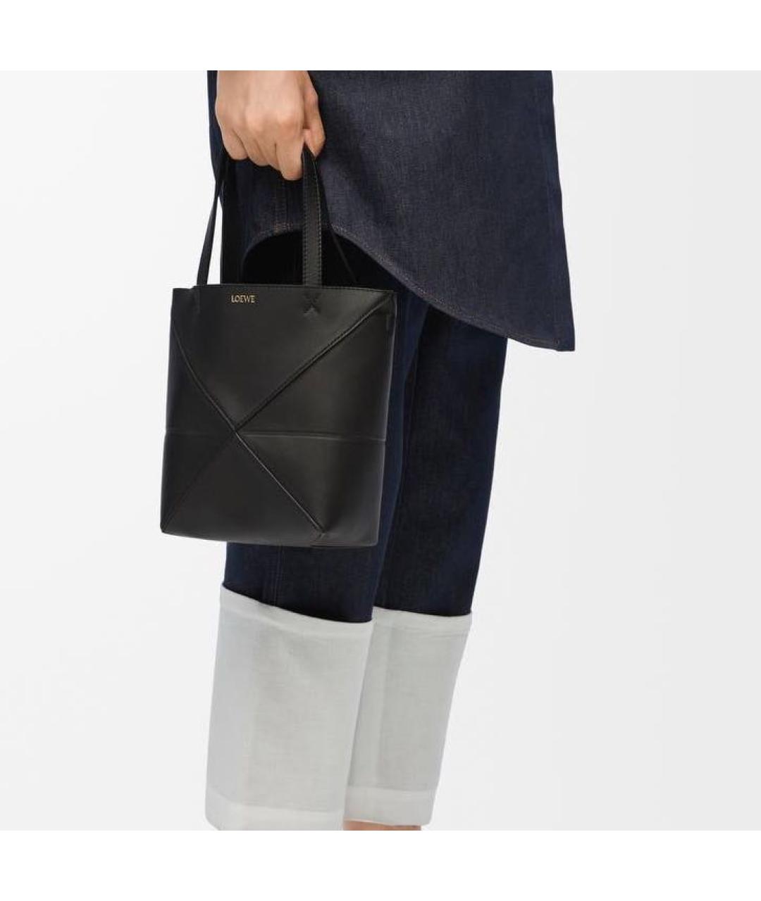 LOEWE Черная кожаная сумка через плечо, фото 2