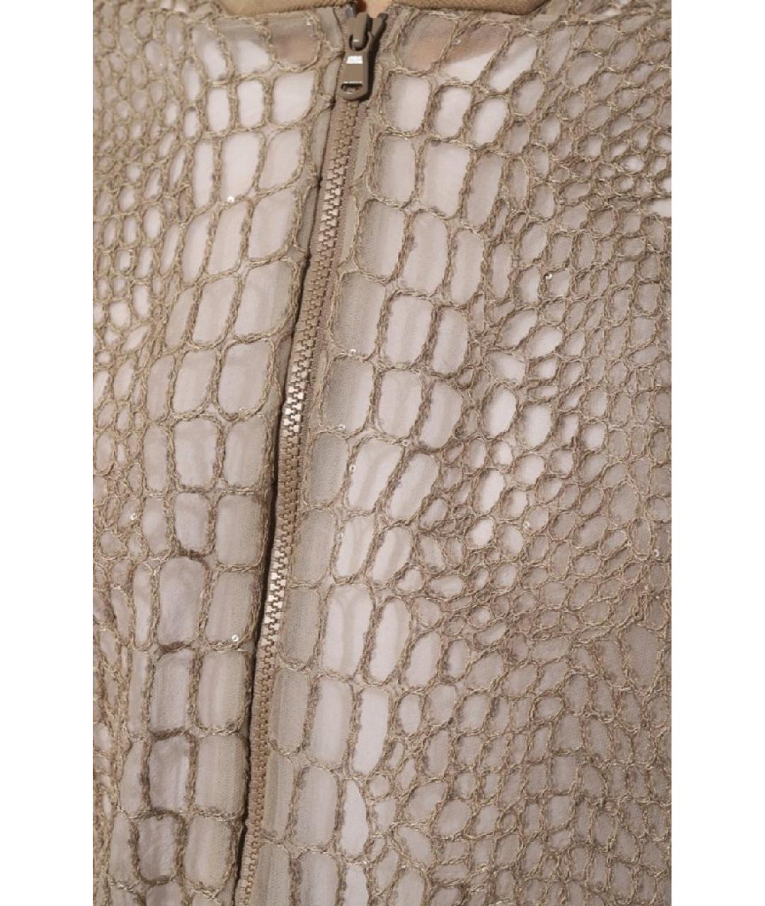 BRUNELLO CUCINELLI Бежевая шелковая куртка, фото 5