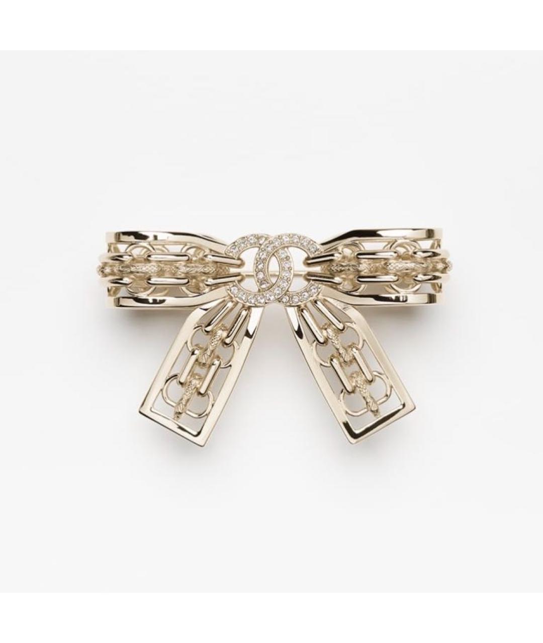 CHANEL Золотая металлическая булавка / брошь, фото 3