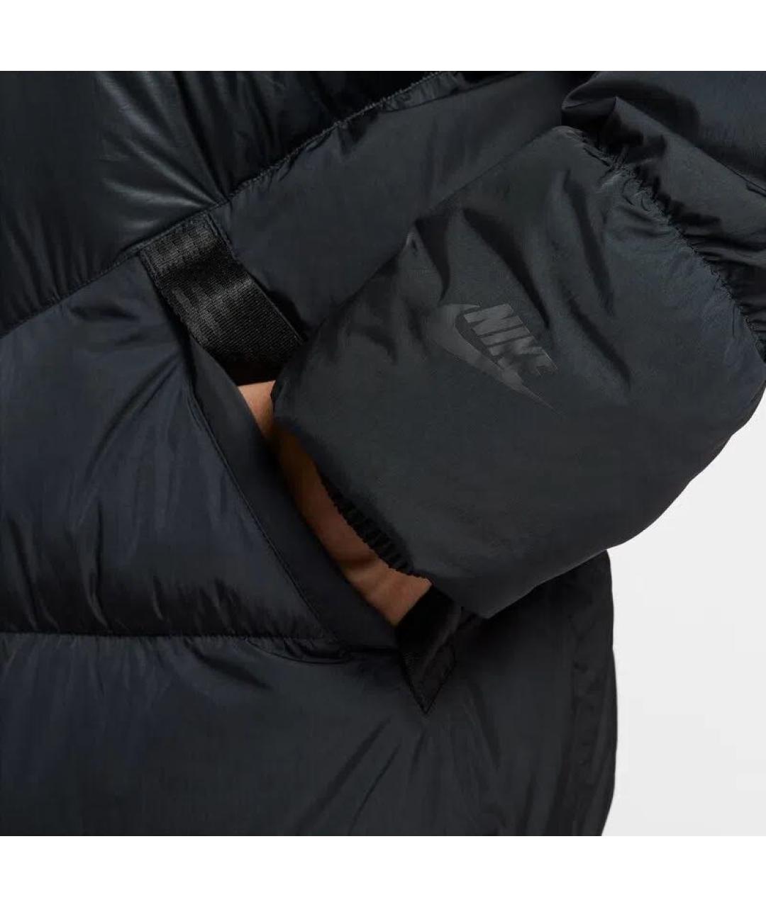 NIKE Черный полиэстеровый пуховик, фото 4