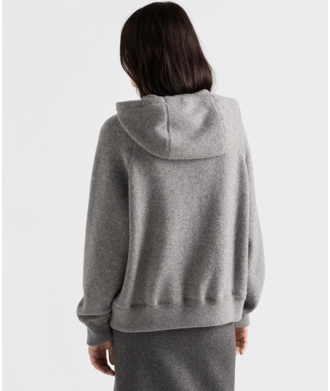 PRADA Серый кашемировый кардиган, фото 3