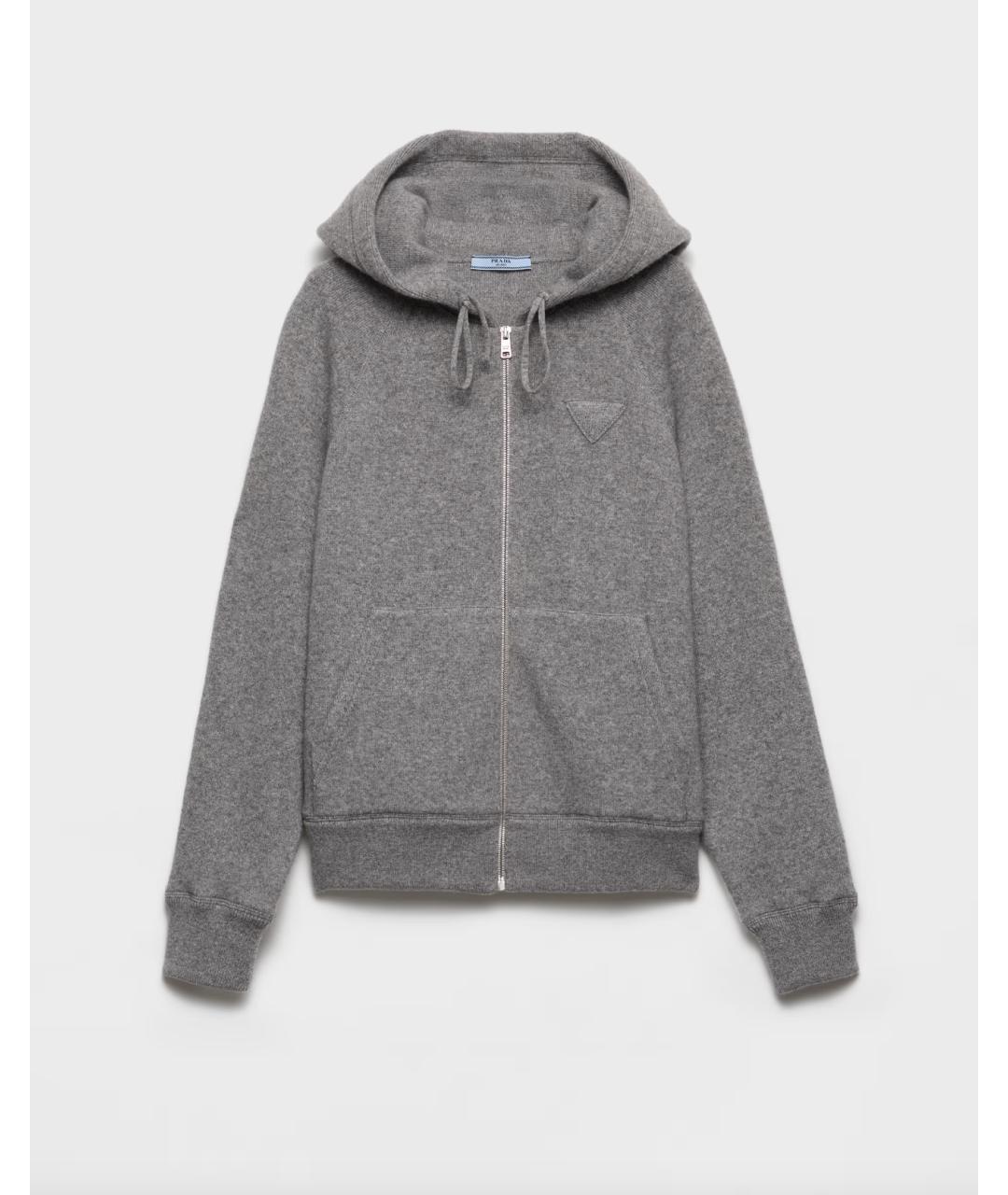 PRADA Серый кашемировый кардиган, фото 4