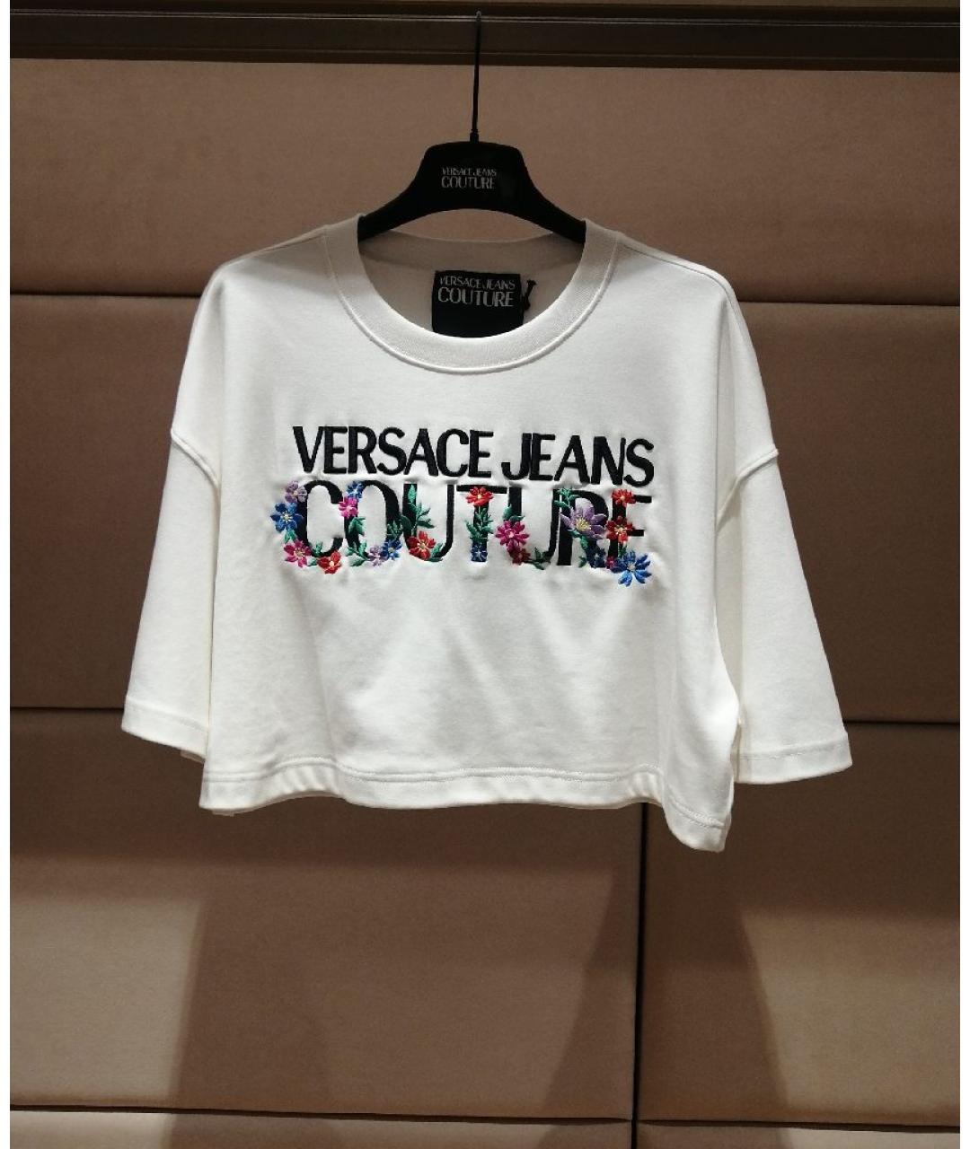 VERSACE JEANS COUTURE Белая хлопковая футболка, фото 3