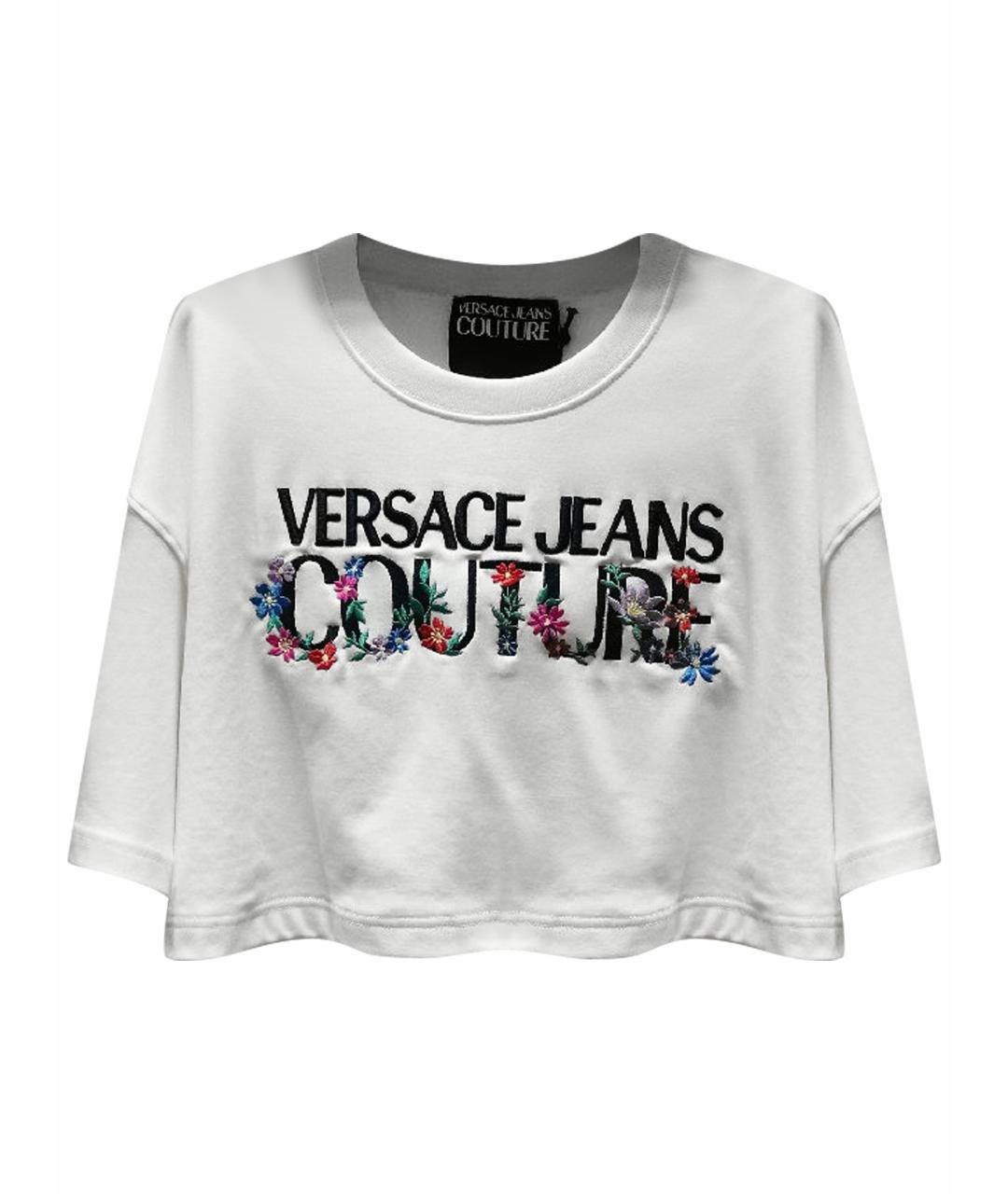 VERSACE JEANS COUTURE Белая хлопковая футболка, фото 1