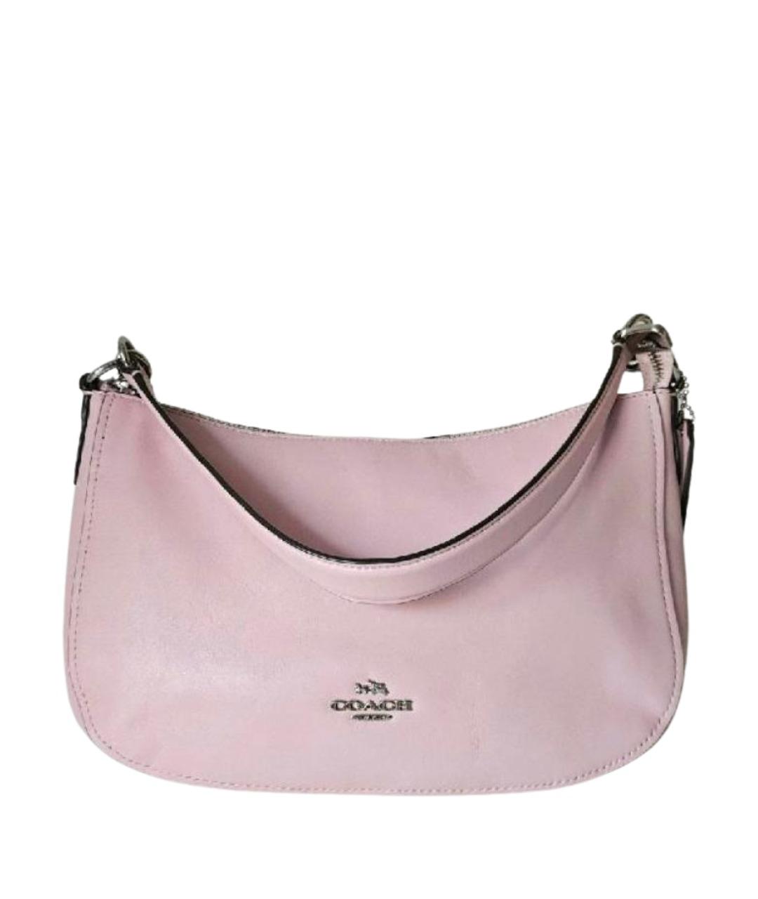 COACH Розовая кожаная сумка через плечо, фото 1