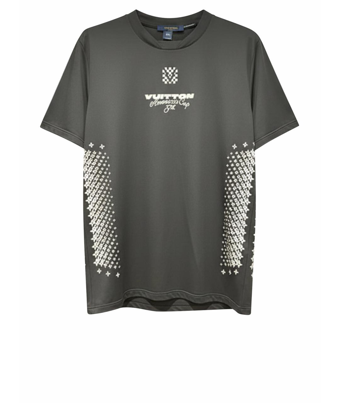 LOUIS VUITTON Черная хлопковая футболка, фото 1