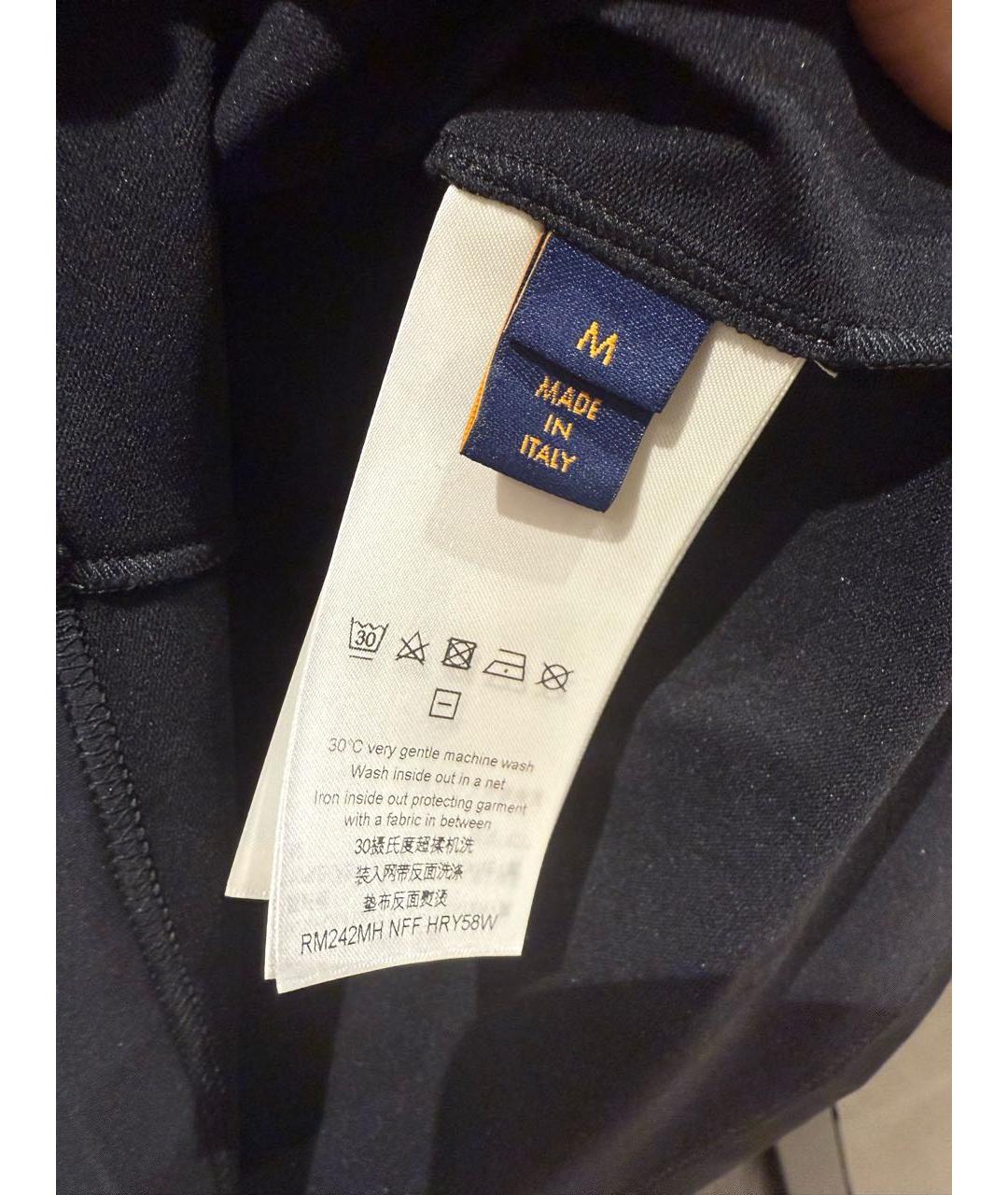 LOUIS VUITTON Черная хлопковая футболка, фото 2