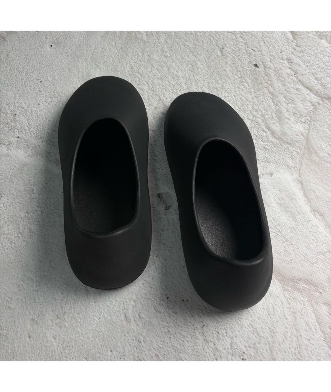 YEEZY Черные резиновые шлепанцы, фото 6