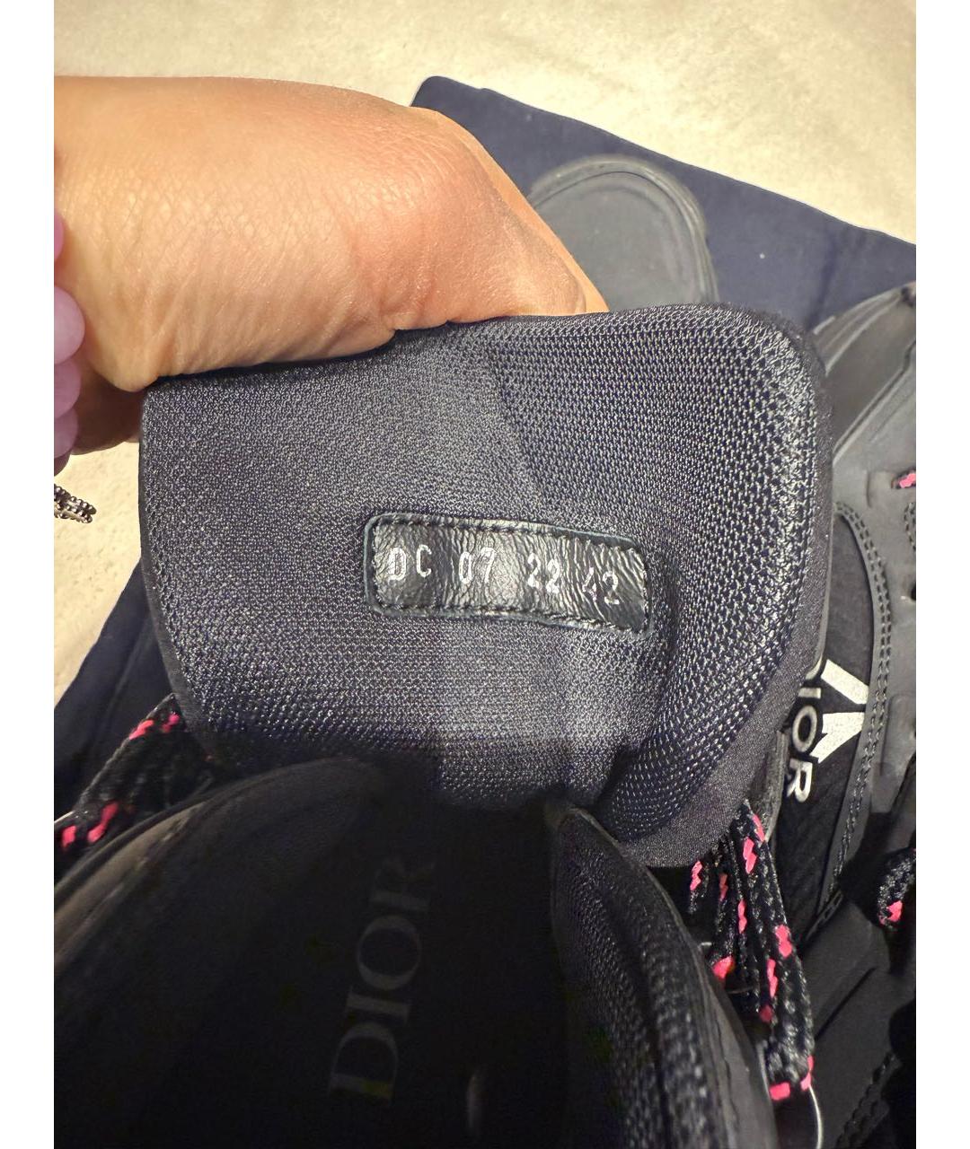 CHRISTIAN DIOR Черные текстильные высокие ботинки, фото 6