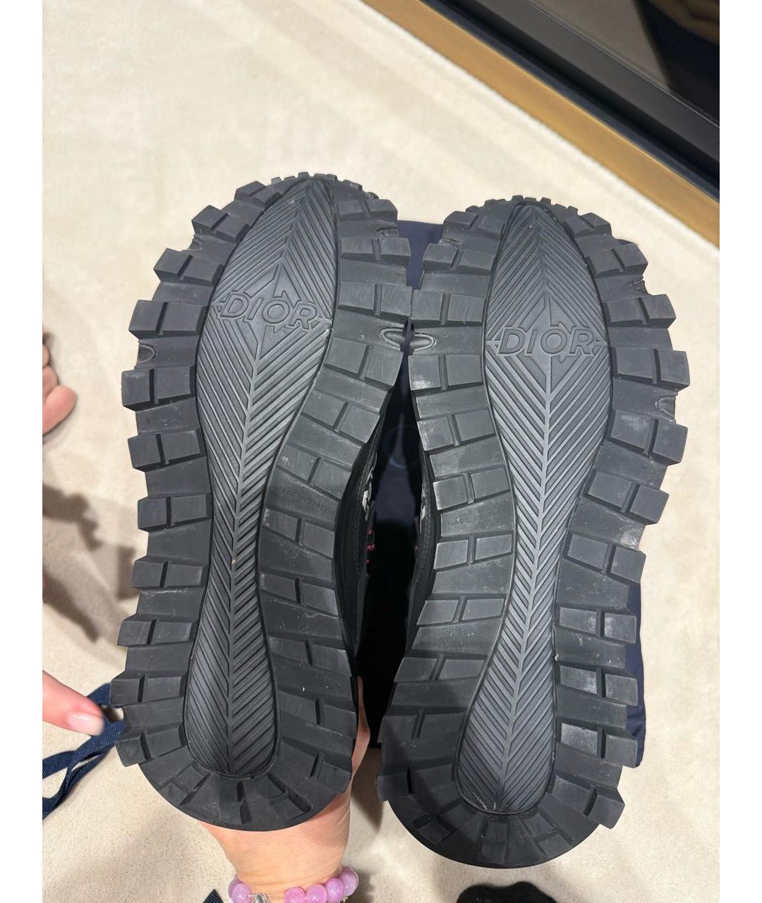 CHRISTIAN DIOR Черные текстильные высокие ботинки, фото 7