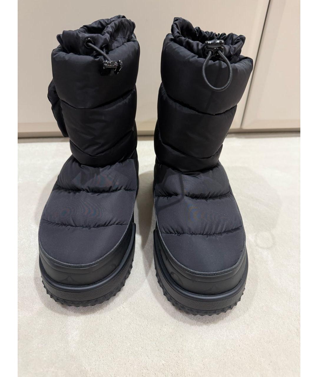 LOUIS VUITTON Черные текстильные высокие ботинки, фото 7