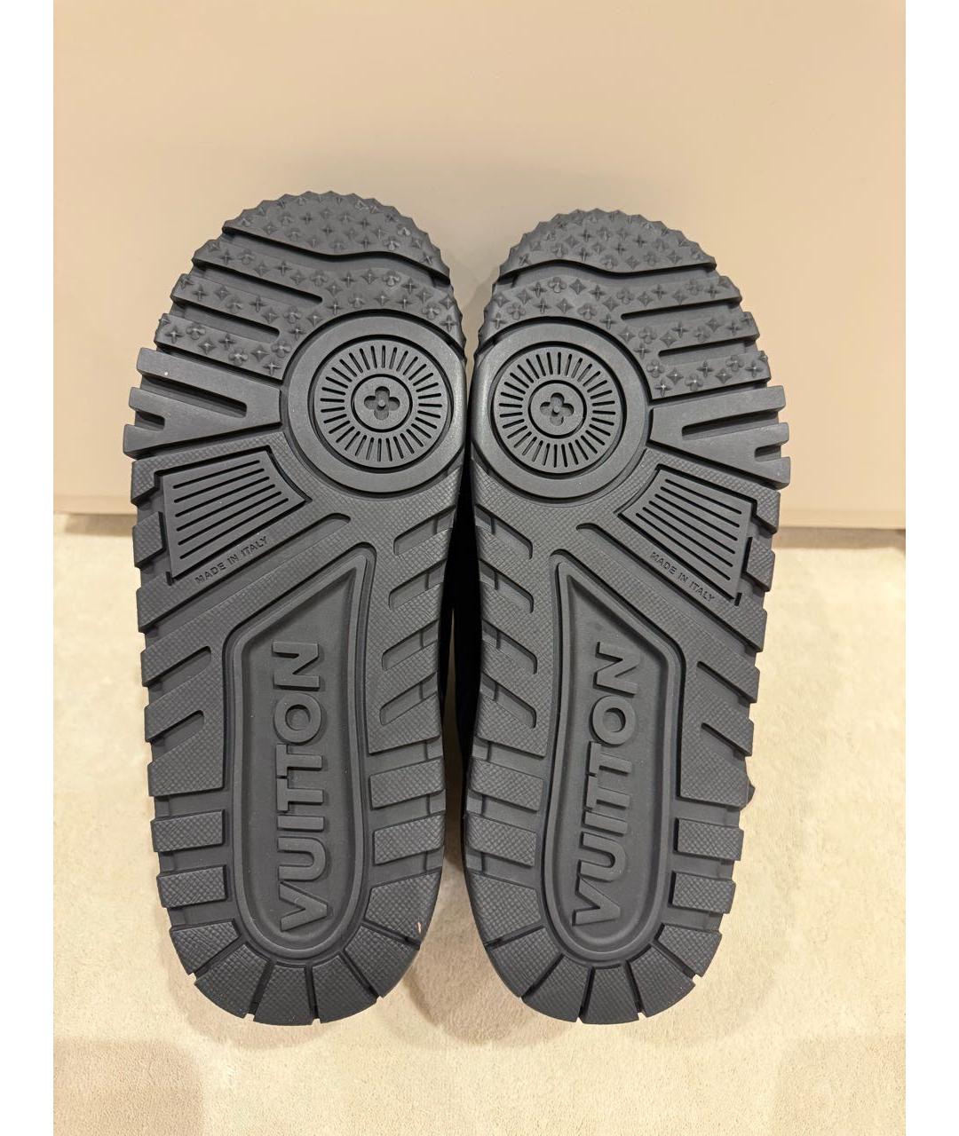 LOUIS VUITTON Черные текстильные высокие ботинки, фото 4
