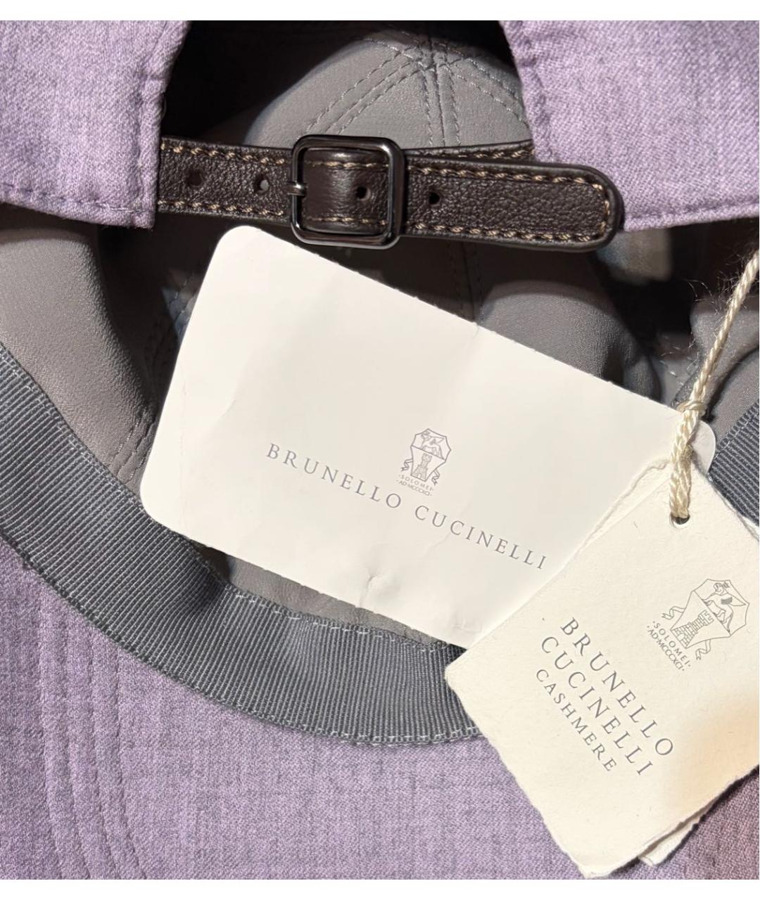 BRUNELLO CUCINELLI Фиолетовая шерстяная кепка, фото 5