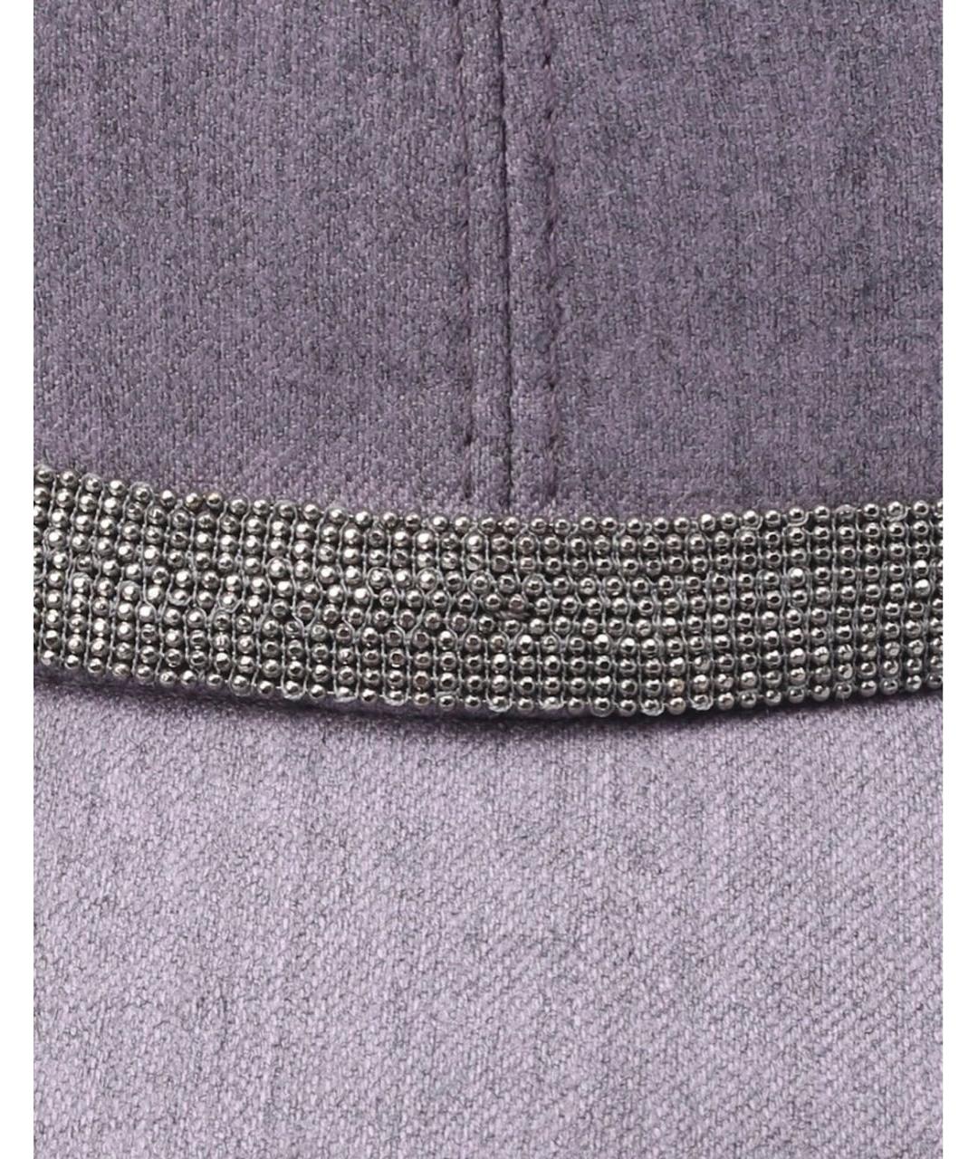 BRUNELLO CUCINELLI Фиолетовая шерстяная кепка, фото 4