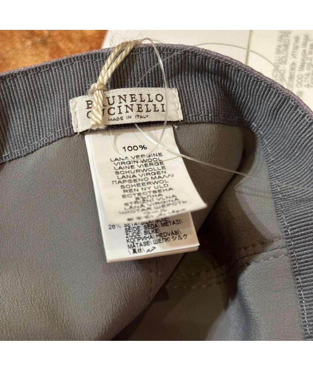 BRUNELLO CUCINELLI Фиолетовая шерстяная кепка, фото 8