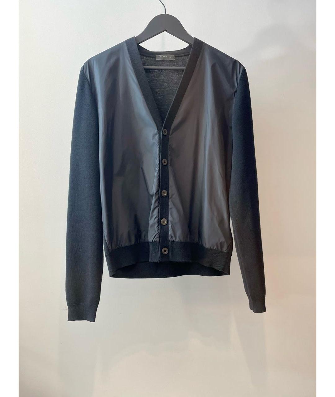 PRADA Черный шерстяной кардиган, фото 2