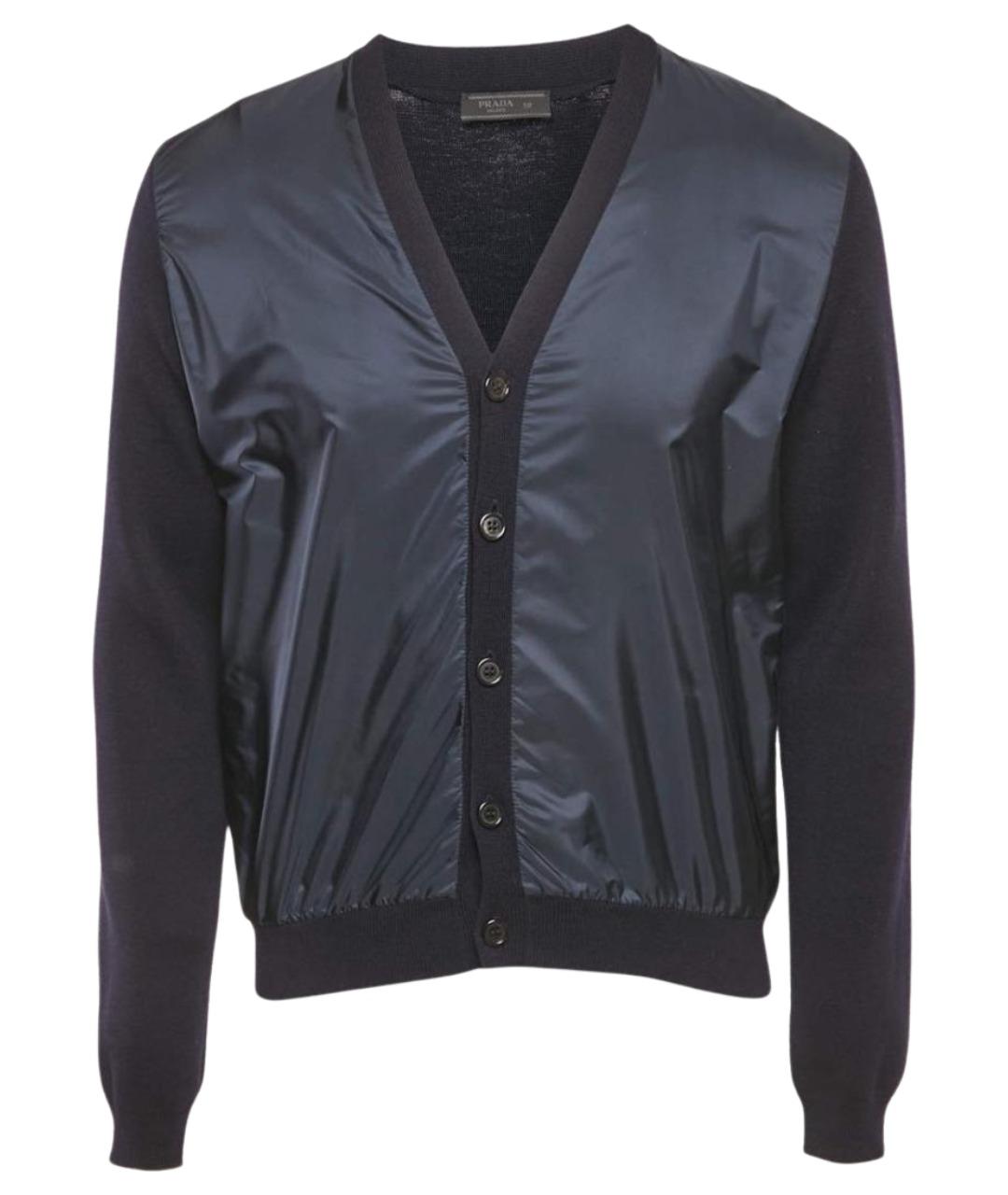 PRADA Черный шерстяной кардиган, фото 1