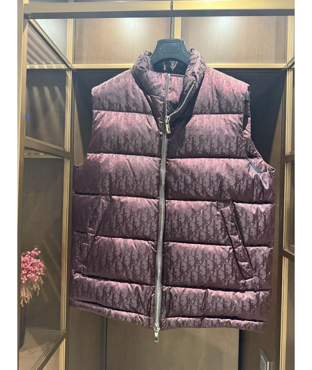 CHRISTIAN DIOR Бордовый полиамидовый жилет, фото 3