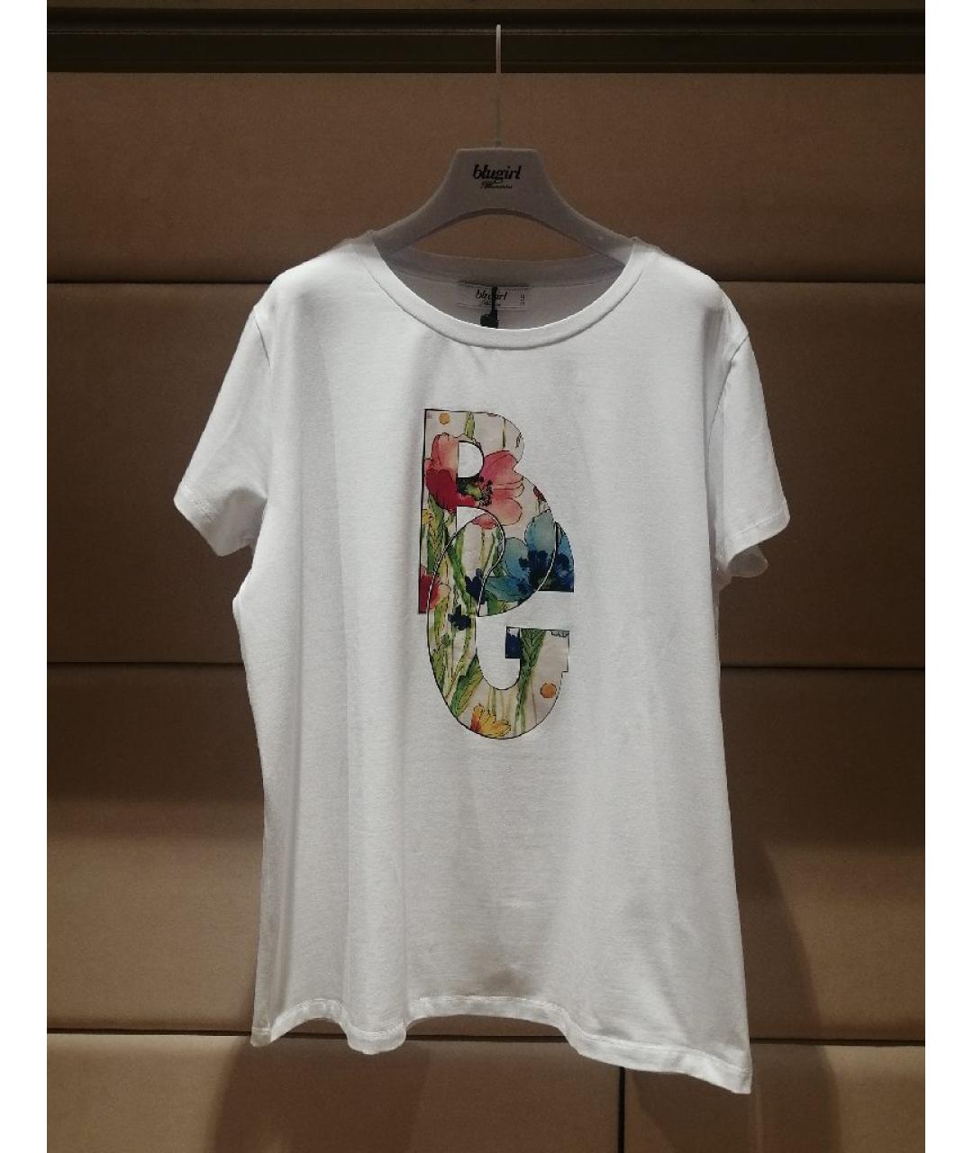 BLUGIRL Белая хлопковая футболка, фото 3