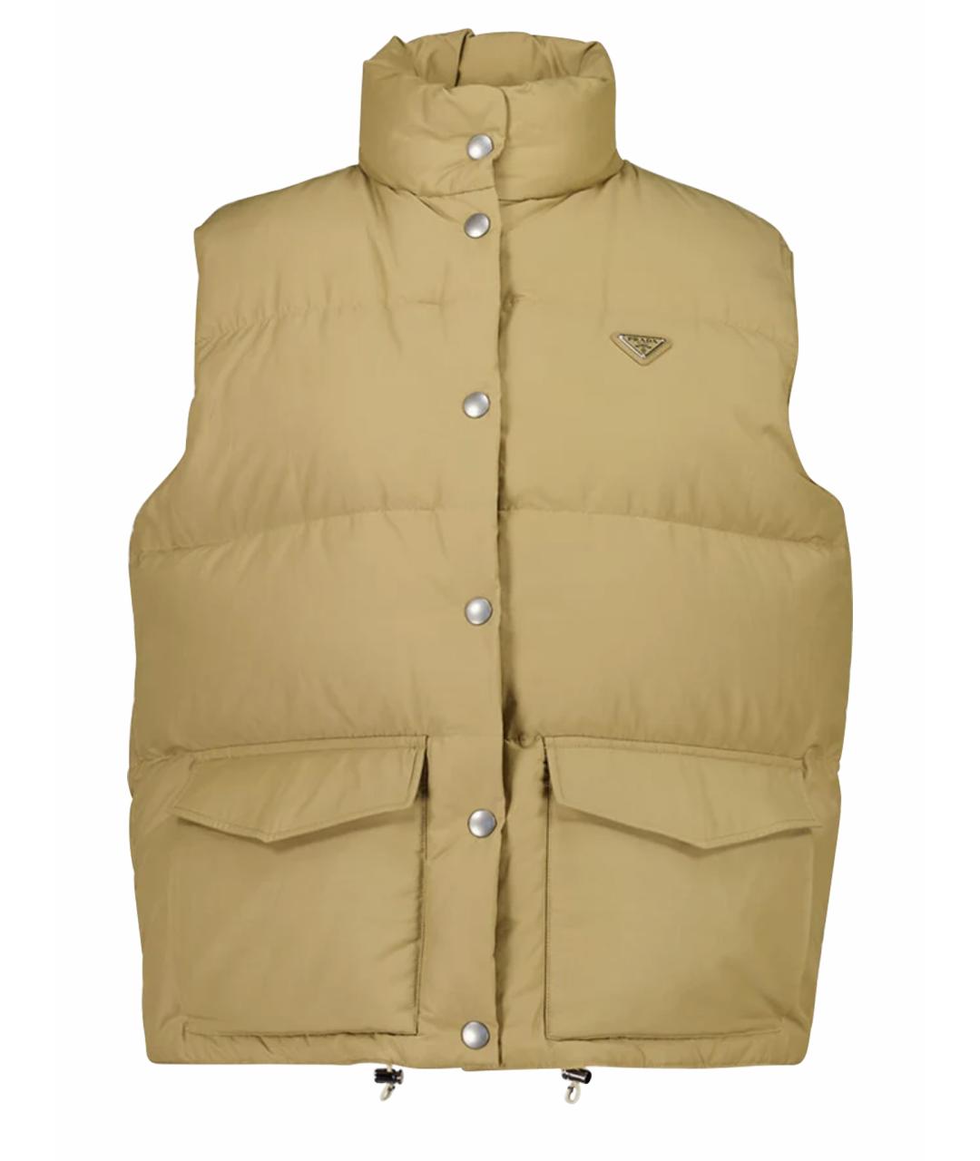 PRADA Горчичный хлопковый жилет, фото 1