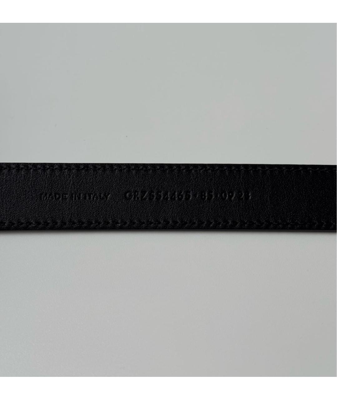 SAINT LAURENT Черный кожаный ремень, фото 3