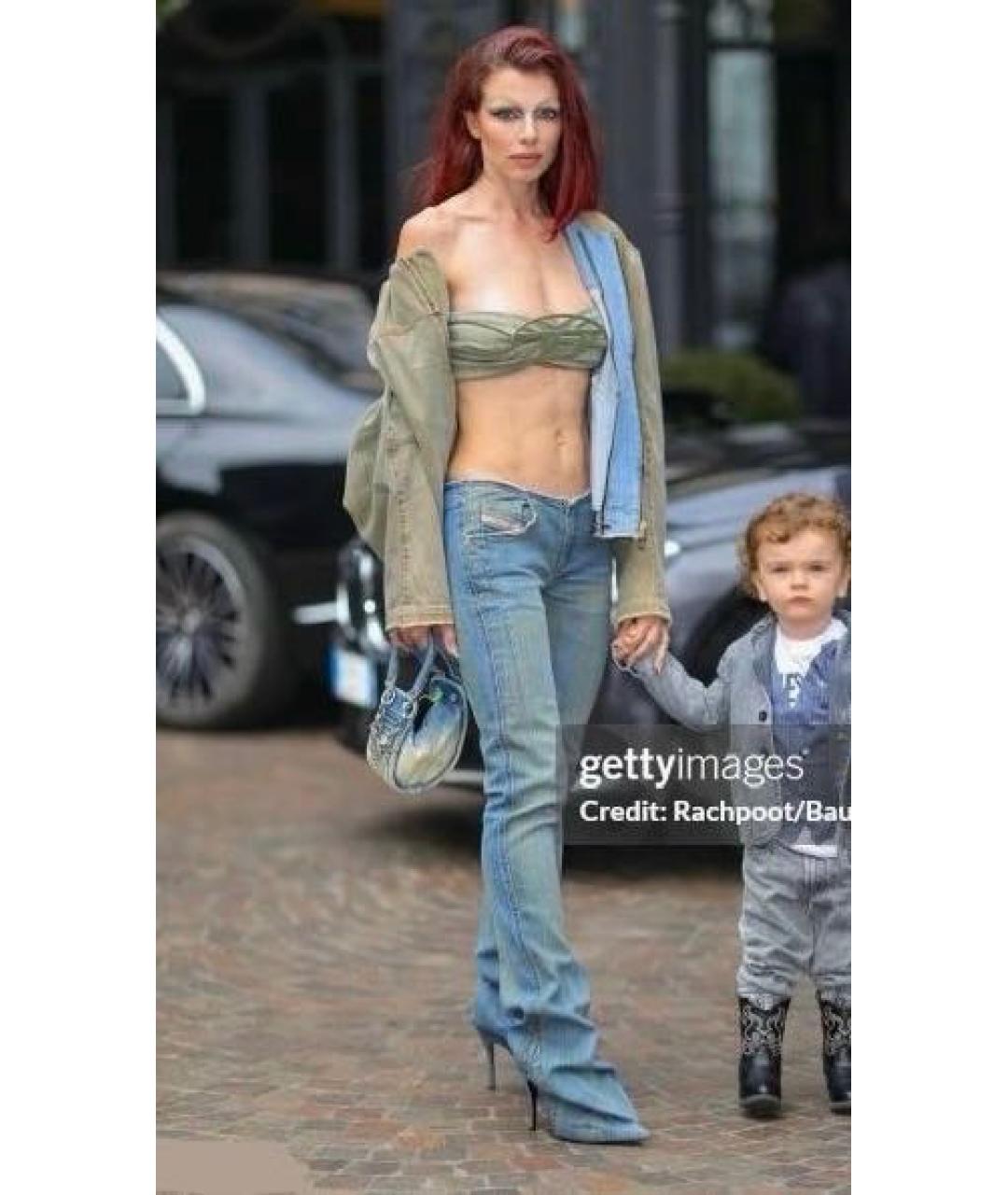 DIESEL Синие текстильные ботфорты, фото 3