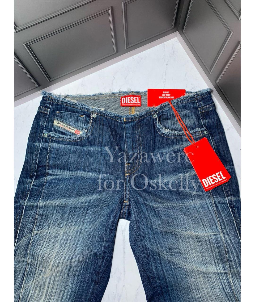 DIESEL Синие текстильные ботфорты, фото 6