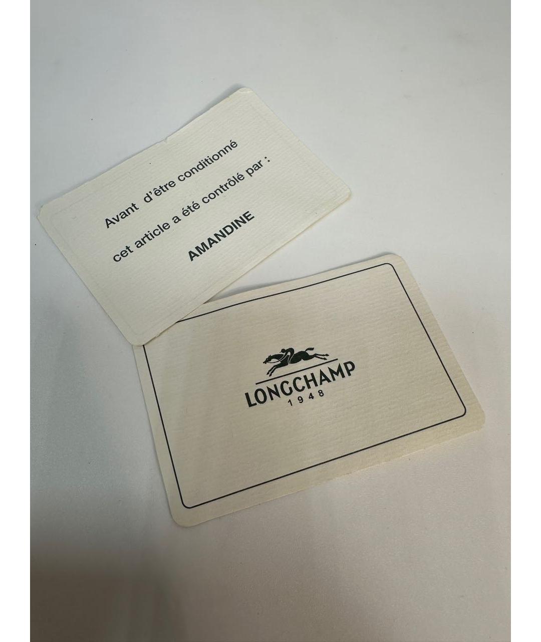 LONGCHAMP Серая кожаная сумка с короткими ручками, фото 8