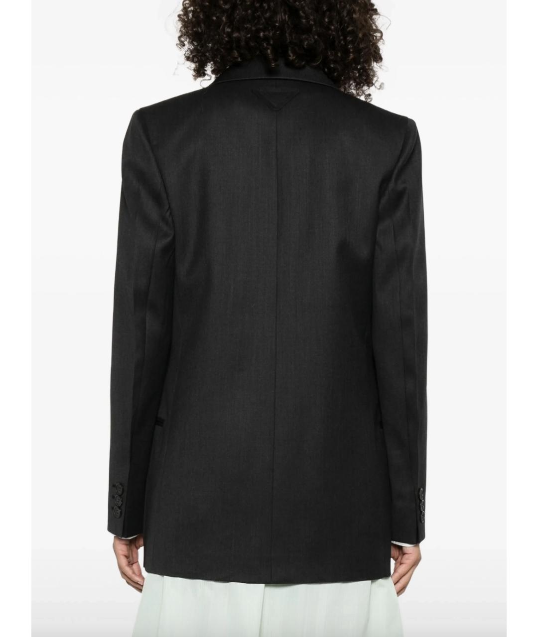 PRADA Серый шерстяной жакет/пиджак, фото 3