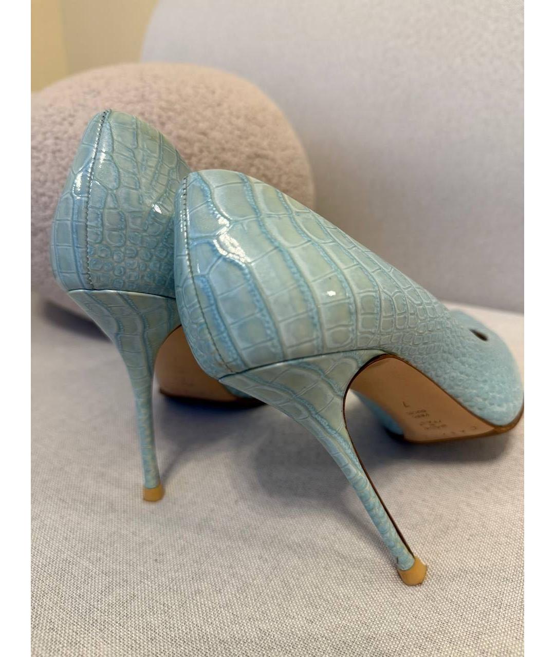 CASADEI Голубые кожаные туфли, фото 3