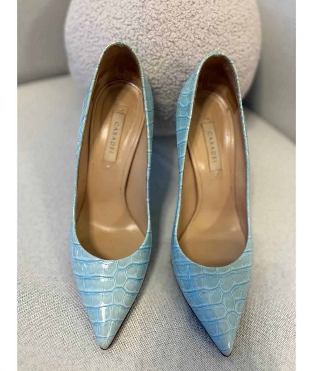 CASADEI Голубые кожаные туфли, фото 2