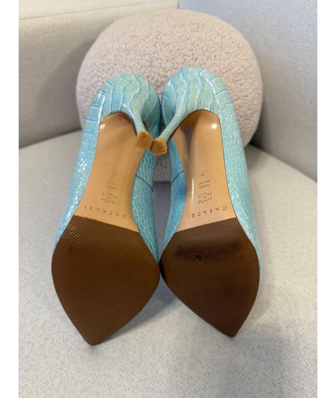 CASADEI Голубые кожаные туфли, фото 4