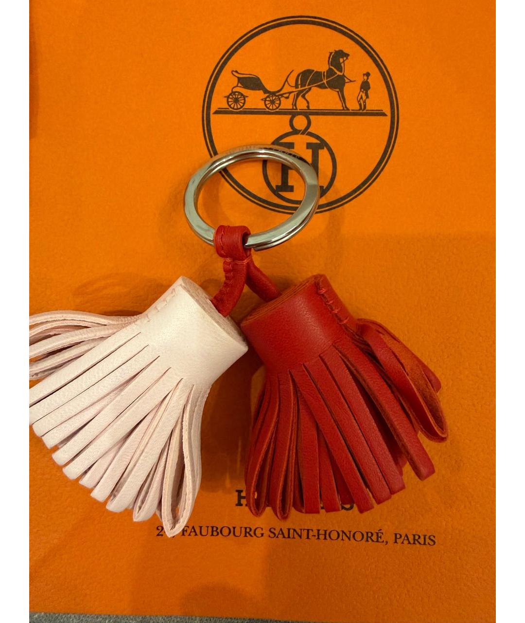 HERMES Розовый брелок, фото 2